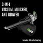 EGO Power+ Leaf Vacuum and Mulcher with 500 CFM Blower in Black and Gray, , large