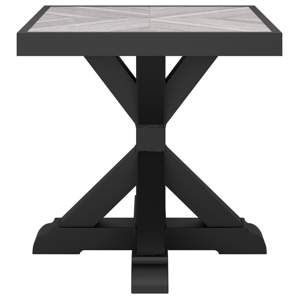 Ashley Beachcroft Square End Table in Black and Light Gray, , large