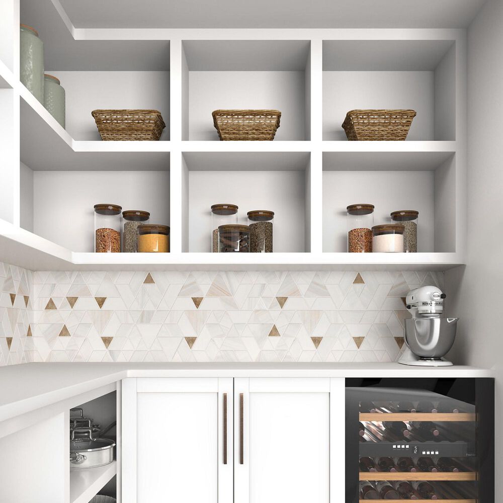 Dal-Tile Pietra Divina Calacatta Dolomiti Gray Blend Spectrum Mosaic Tile, , large