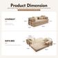 HOMLUX 80" Convertible Modular Sofa Bed in Beige, , large