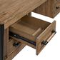 Hawthorne Furniture Norcross 60" Half Pedestal Desk in Hickory and Black, , large