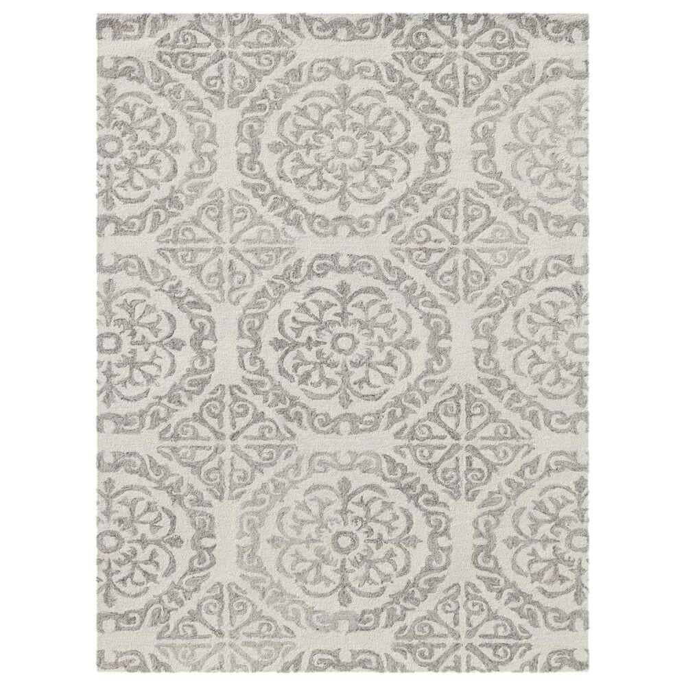 Amer Rugs Boston 7"6" x 9"6" White and Ivory Area Rug, , large