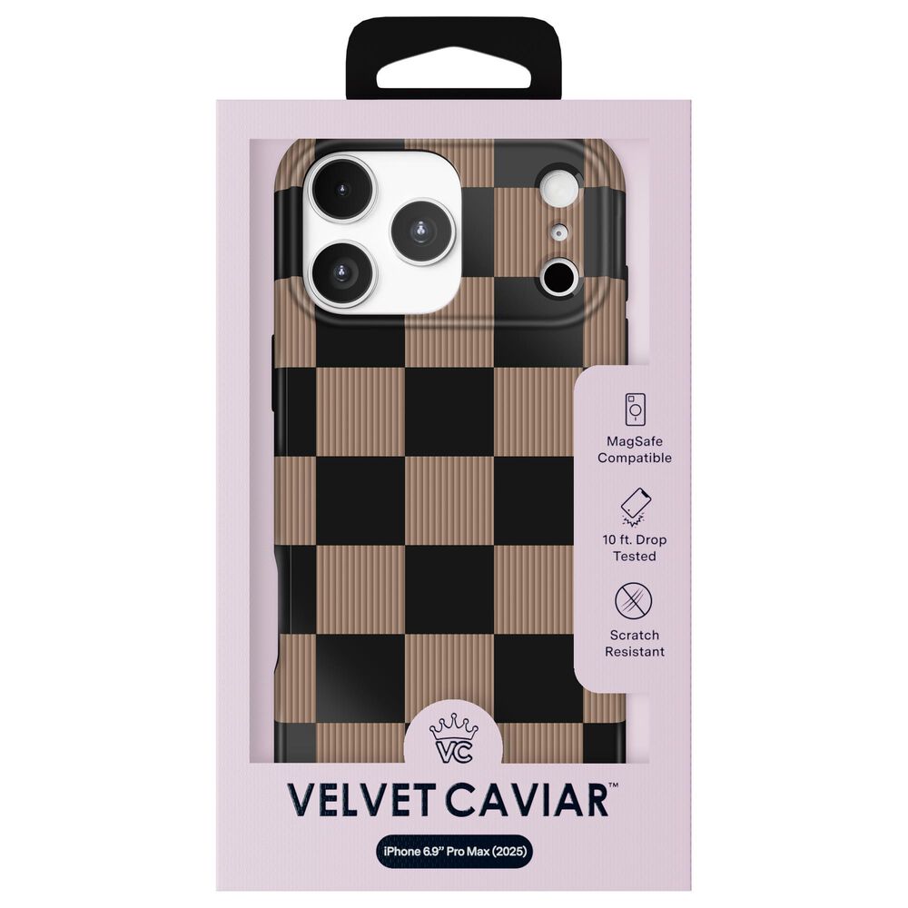 Velvet Caviar MagSafe Case For Apple iPhone 17 Pro Max Mocha Vibe Checkered, , large