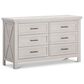 DaVinci Emory Farmhouse 6-Drawer Dresser in White Driftwood, , large