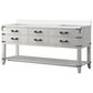 Lexora Home Norwalk 72" Double Bathroom Vanity in White Oak with White Cultured Marble Top  and Rectangle Sink, , large
