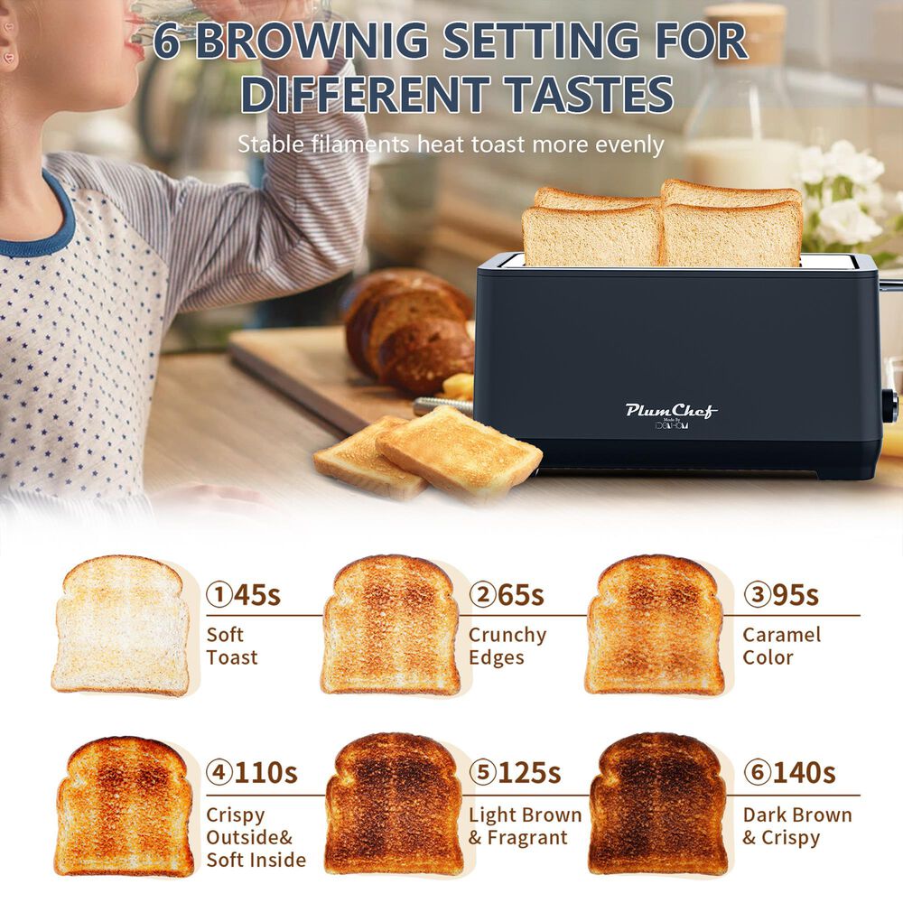 HOMLUX 4-Slice Toaster in Antique Blue, , large