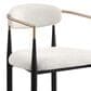 Morden Fort 26" Counter Stool with White Cushion in Black and Gold (Set of 2), , large
