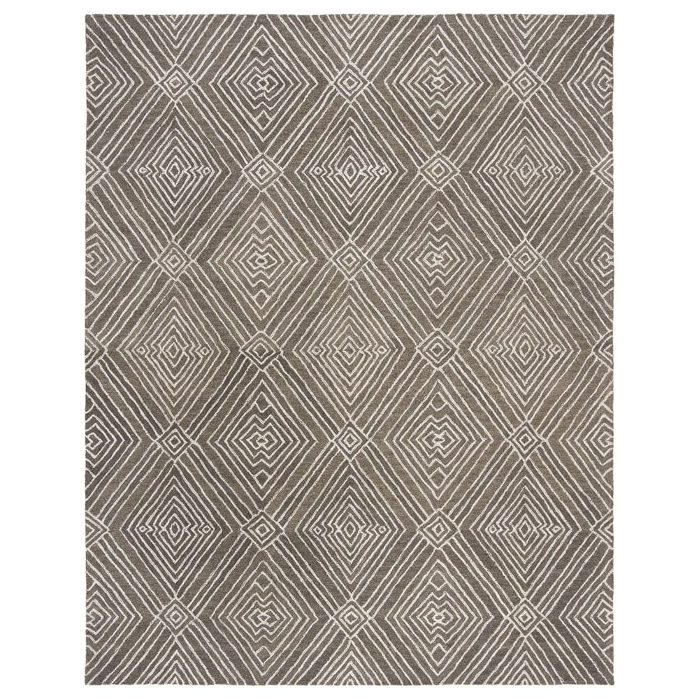 Safavieh Micro-Loop 8" x 10" Dark Grey and Ivory Area Rug, , large