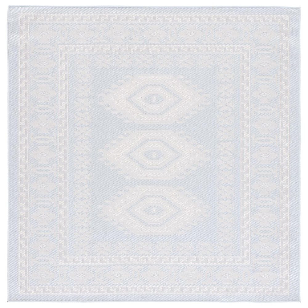 Safavieh Martha Stewart Cyprus 6"7" Square Aqua and Blue Ivory Area Rug, , large