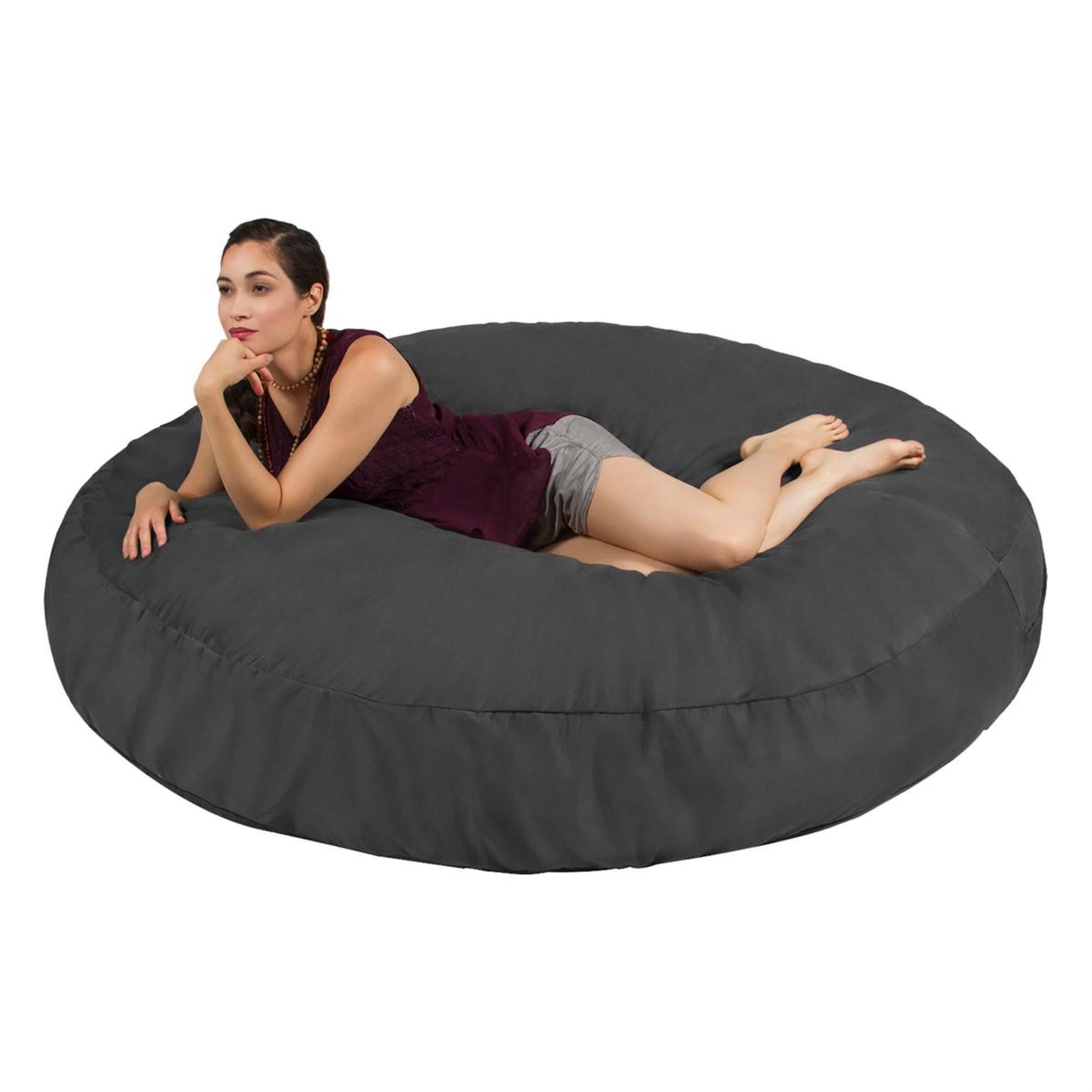 Jaxx 6 Cocoon Large Bean Bag Chair in Charcoal NFM
