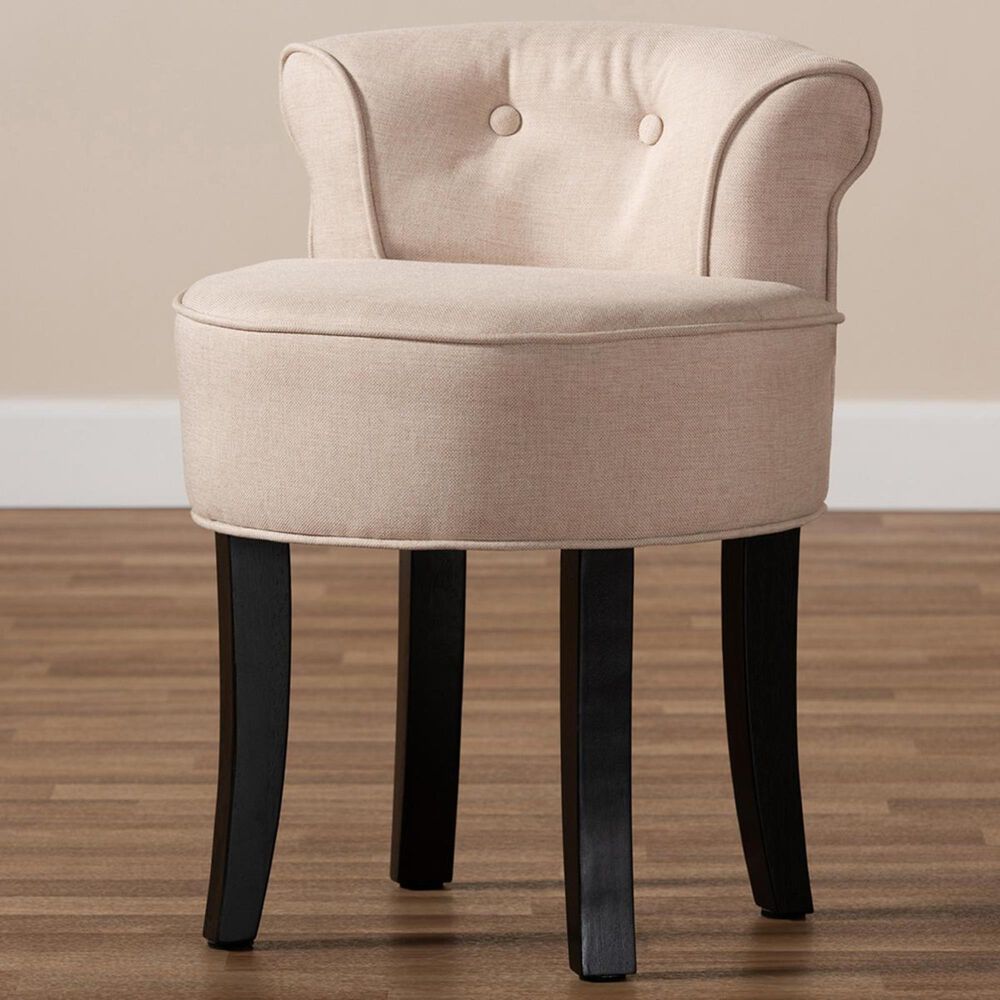 Baxton Studio Cerise Accent Chair in Beige, , large