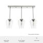 Hunter Vidria 3-Light Linear Pendant Cluster in Brushed Nickel, , large