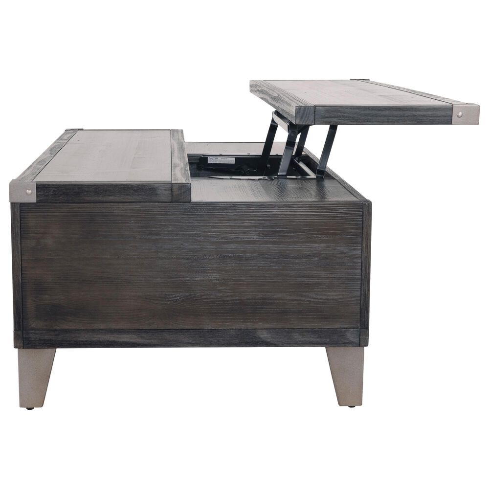 Ashley Todoe Lift Top Cocktail Table in Dark Gray, , large