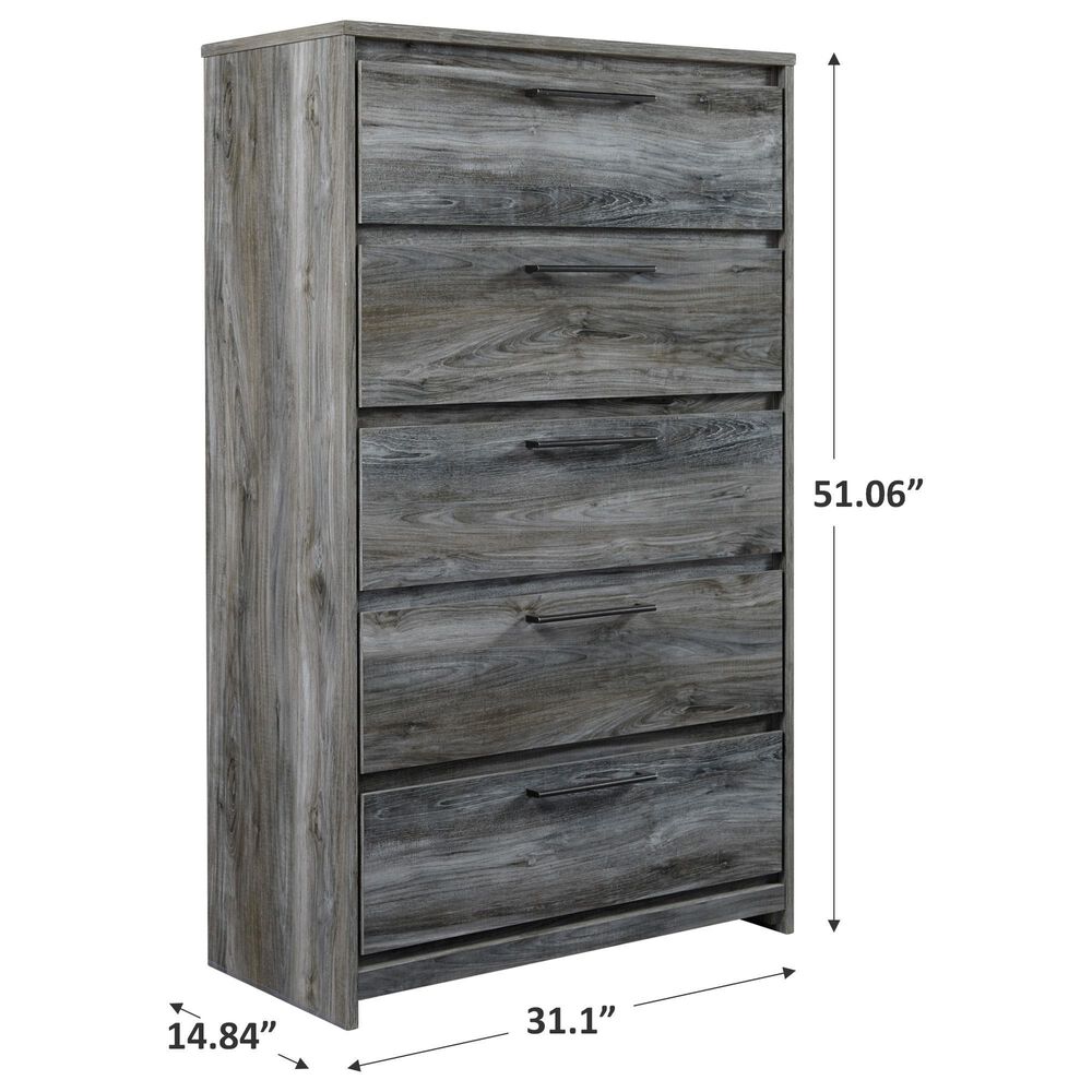Ashley Baystorm 5 Drawer Chest in Smoke Gray, , large