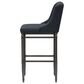 Armen Living Marvin Bar Height Stool with Night Life Blue Upholstery in Antique Pewter, , large