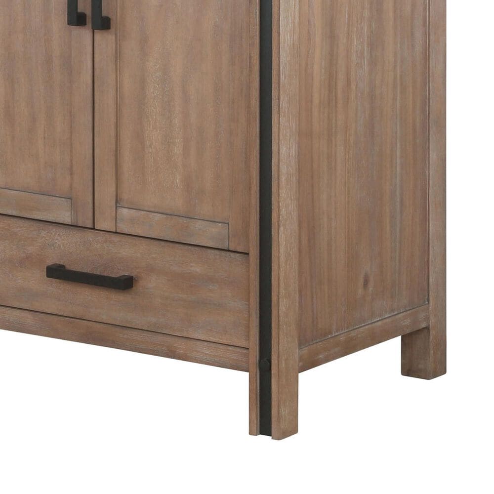Lexora Home Ziva 30&quot; Single Bathroom Vanity in Rustic Barnwood with 2 cm White Cultured Marble Top and Rectangular Sink, , large