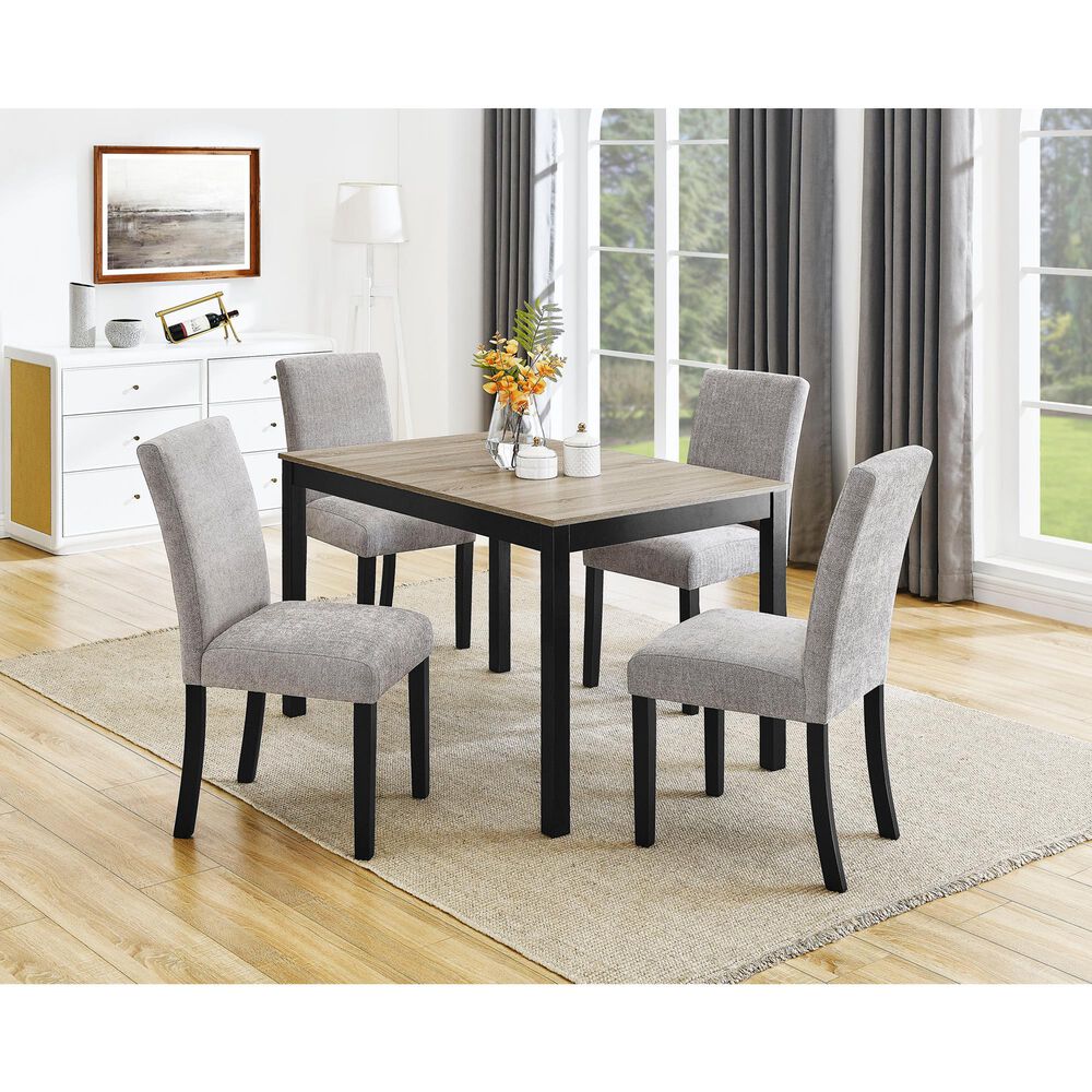 Crown Mark Forana Dining Table in Brown and Black - Table Only, , large
