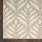 Nourison Aloha Floral 9" x 12" Ivory and Grey Indoor/Outdoor Area Rug, , large