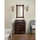 James Martin Vanities Brittany 30" Single Bathroom Vanity in Burnished Mahogany with 3 cm Parisien Bleu Quartz Top and Rectangular Sink, , large