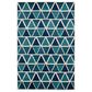 Central Oriental Terrace Tropic Isocele 2346NQ58EC.084 5" x 7"3" Snow and Turquoise Area Rug, , large
