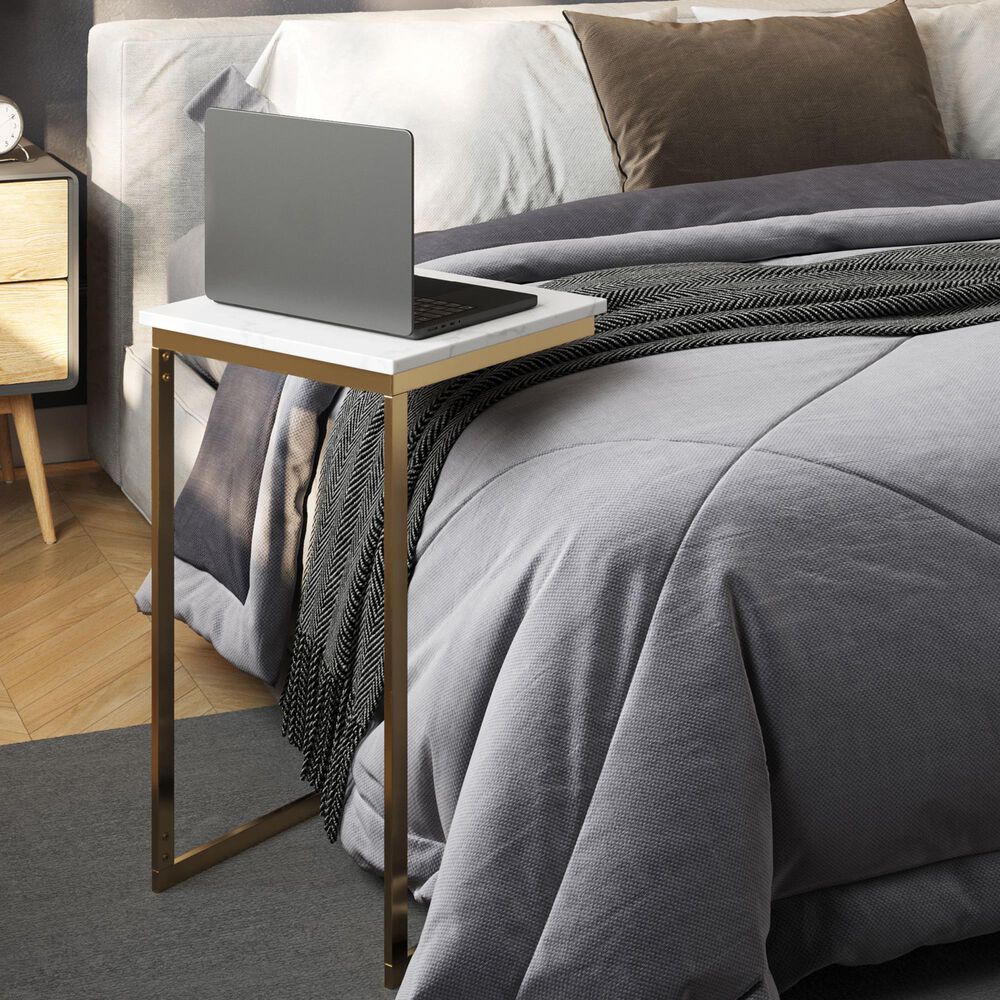 Timberlake C-Table in Gold and White, , large