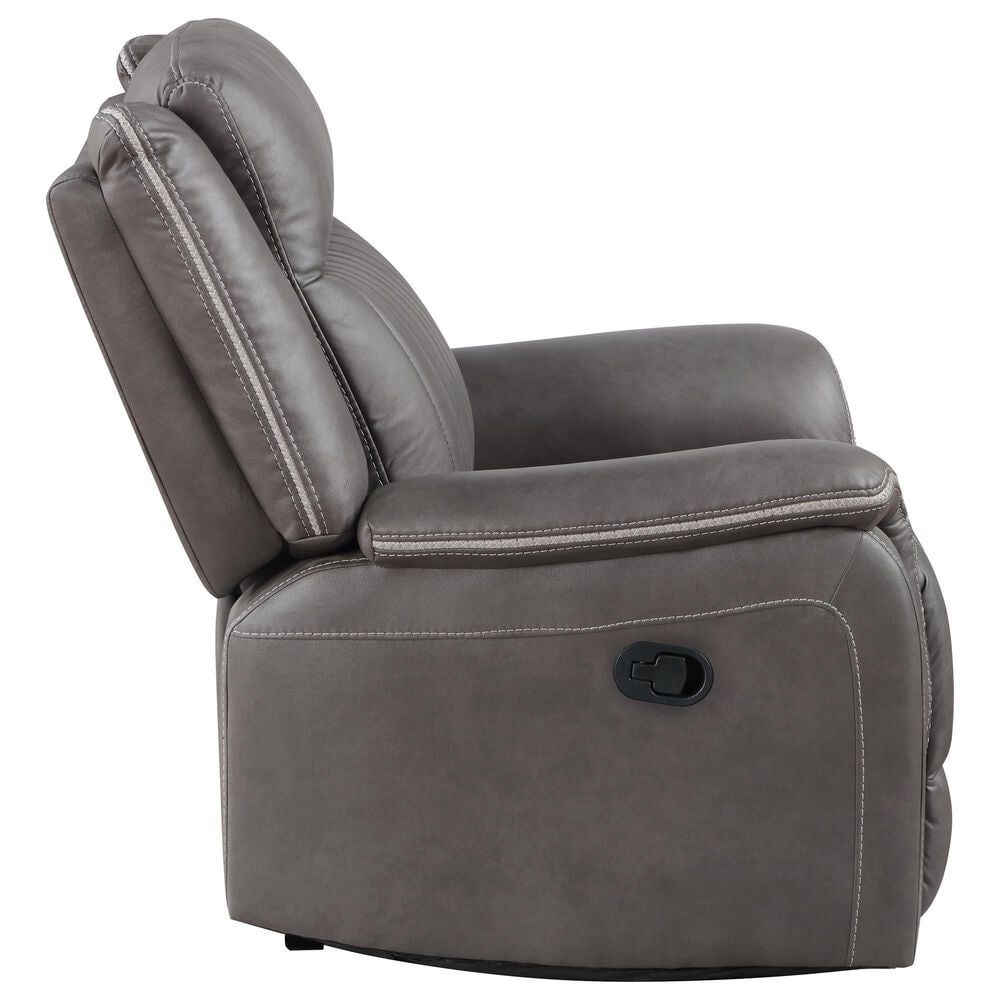 New Heritage Design Enzo Manual Glider Recliner in Gray, , large