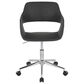 LumiSource Margarite Swivel Task Chair with Grey Faux Leather Cushion in Chrome, , large
