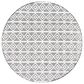 Safavieh Natura NAT477A 6" Round Ivory and Black Area Rug, , large