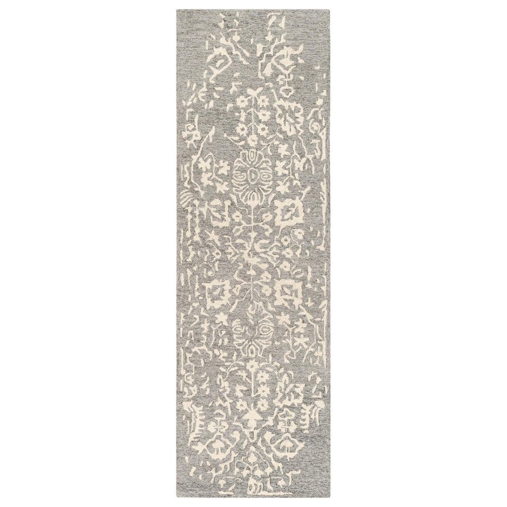 Surya Granada GND-2312 2'6" x 8' Medium Gray, Beige and Charcoal Scatter Rug, , large