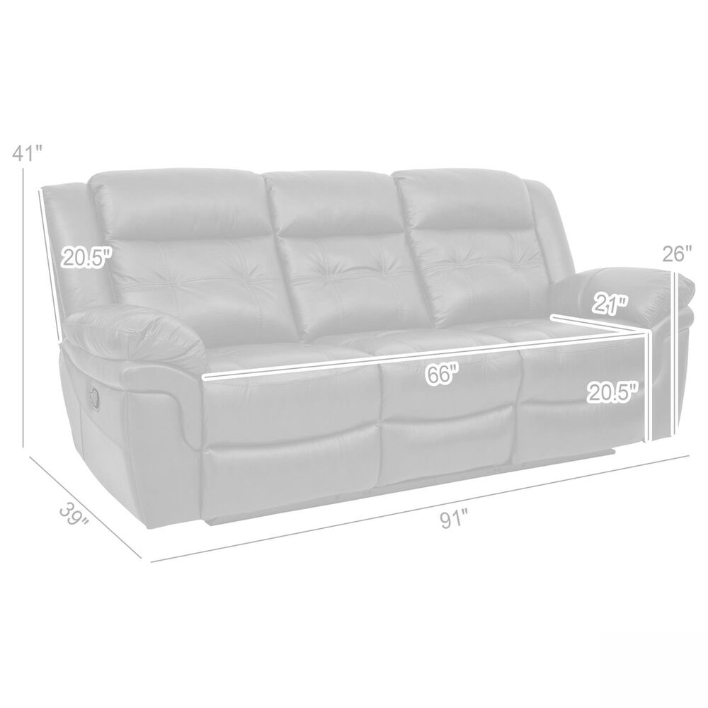 Blue River Marcel Manual Reclining Sofa in Dark Brown, , large
