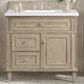 James Martin Vanities Lorelai 36" Single Vanity in Whitewashed Oak with 3 cm White Zeus Quartz Top, , large