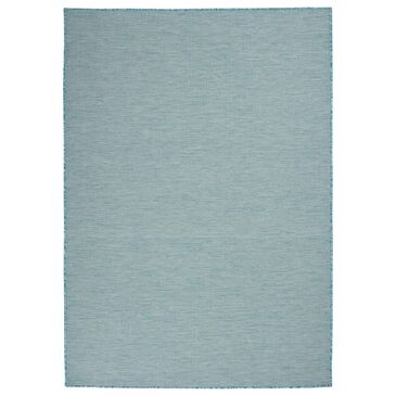 Nourison Positano 4" x 6" Aqua Indoor/Outdoor Area Rug, , large