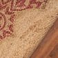 L&R Resources Synergy 54129RED 4" Round Tan and Raspberry Red Area Rug, , large
