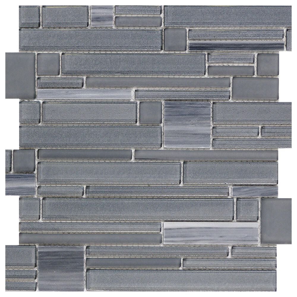 Emser Entity Zest 12" x 12" Glass and Stone Mosaic Sheet, , large