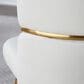 LumiSource Cinch Side Chair with Cream Velvet Cushion in Gold (Set of 2), , large