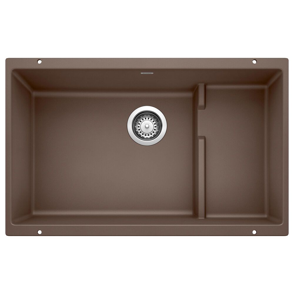 Blanco Precis 29" Cascade Super Single Kitchen Sink with Colander in Cafe, , large
