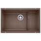 Blanco Precis 29" Cascade Super Single Kitchen Sink with Colander in Cafe, , large