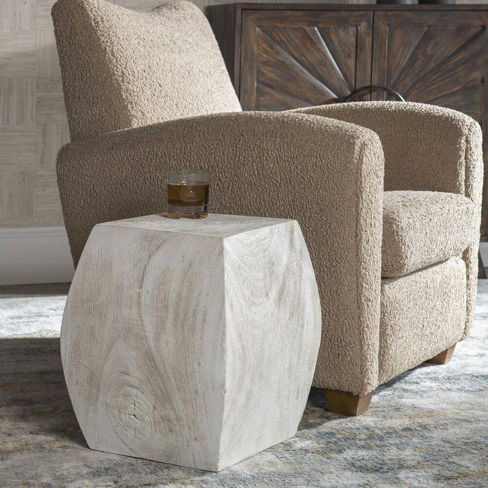 Uttermost Grove Accent Stool in Ivory, , large