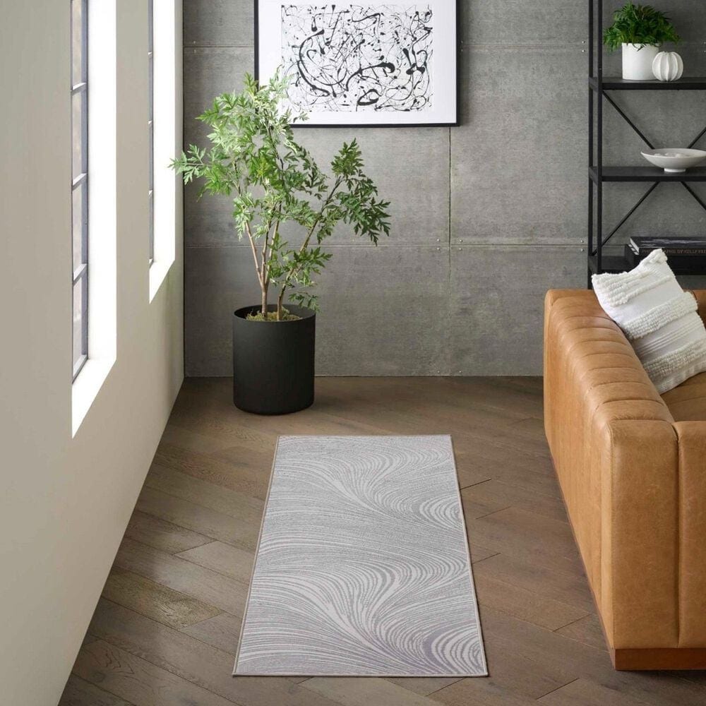 Nourison Central Park West CEP02 Grey 2&#39; x 6&#39; Runner, , large
