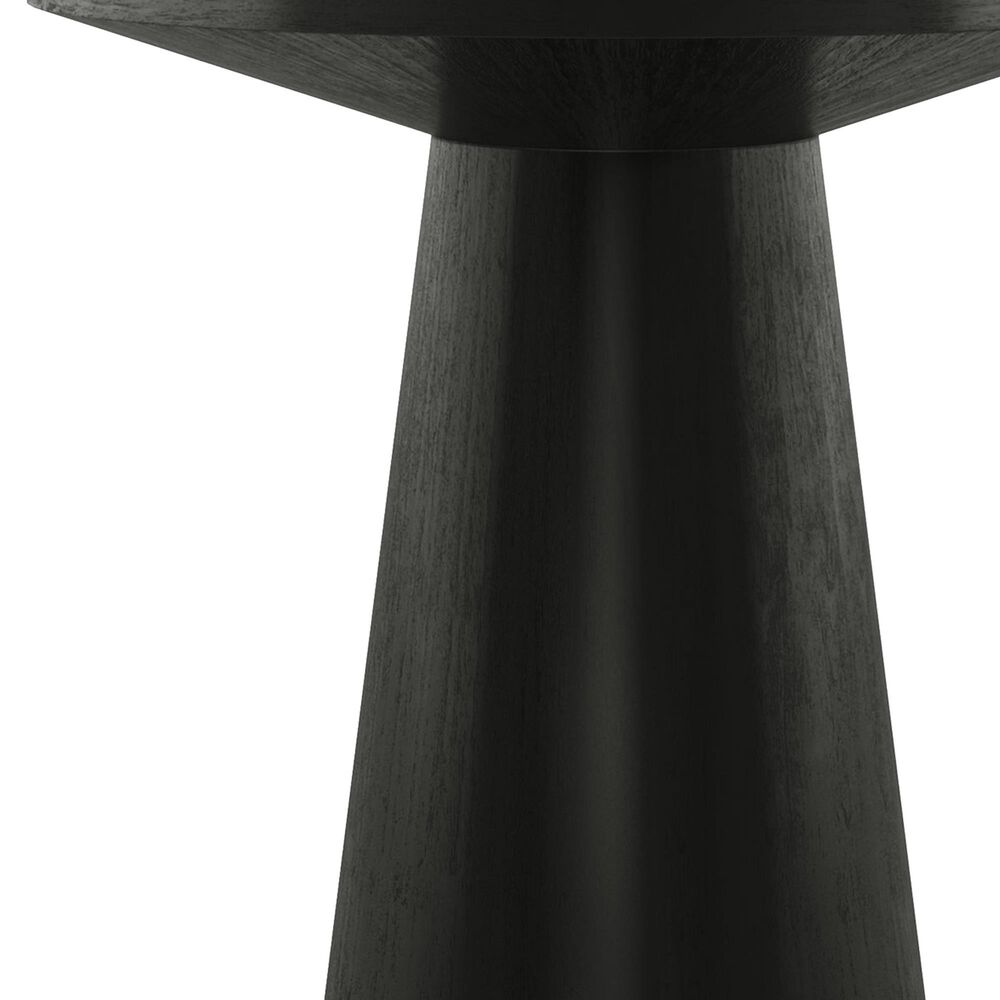 Furniture of America Halewood Round End Table in Black, , large