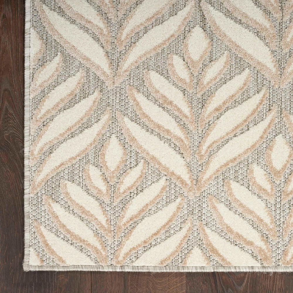 Nourison Aloha Floral 3&#39;6&quot; x 5&#39;6&quot; Ivory and Grey Indoor/Outdoor Area Rug, , large