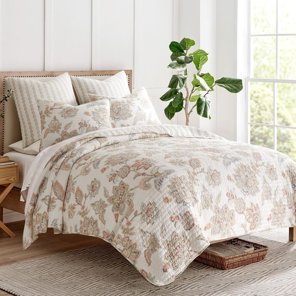 Levtex Selesta 3-Piece Full/Queen Quilt Set in Blush, Taupe and Grey, , large