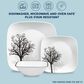 Corelle Timber Shadows 12-Piece Square Dinnerware Set in White, Black and Gray, , large
