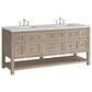 James Martin Vanities Breckenridge 72" Double Bathroom Vanity in Whitewashed Oak with 3 cm Eternal Jasmine Pearl Silestone Top, Rectangular Sinks and FreePower Wireless Charger, , large