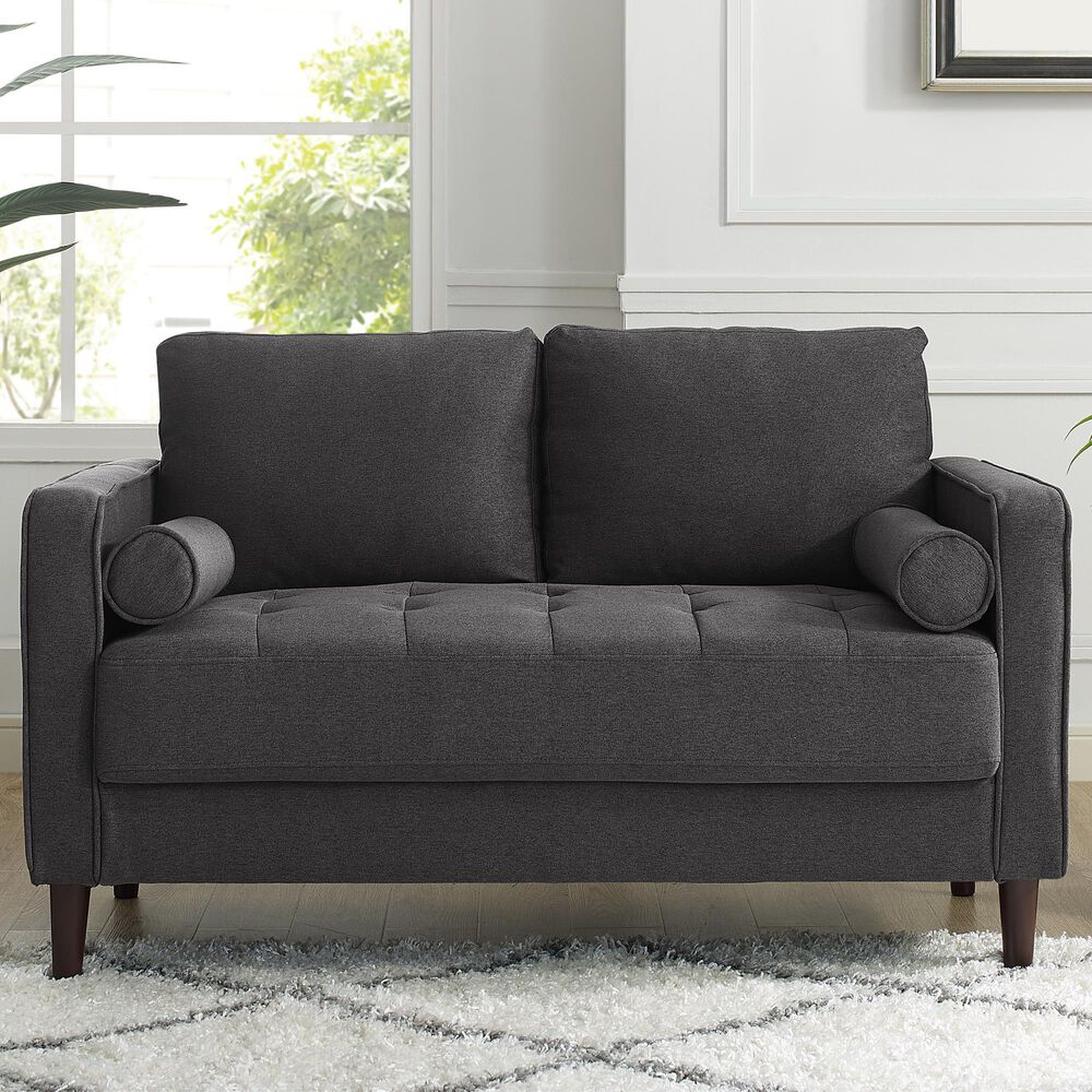 Lifestyle Solutions Langford Stationary Loveseat in Grey, , large