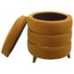 Jennifer Taylor Home Midas Storage Ottoman in Rich Yellow Velvet, , large