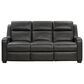 Barcalounger Ayden Power Sofa in Elway Dark Gray, , large