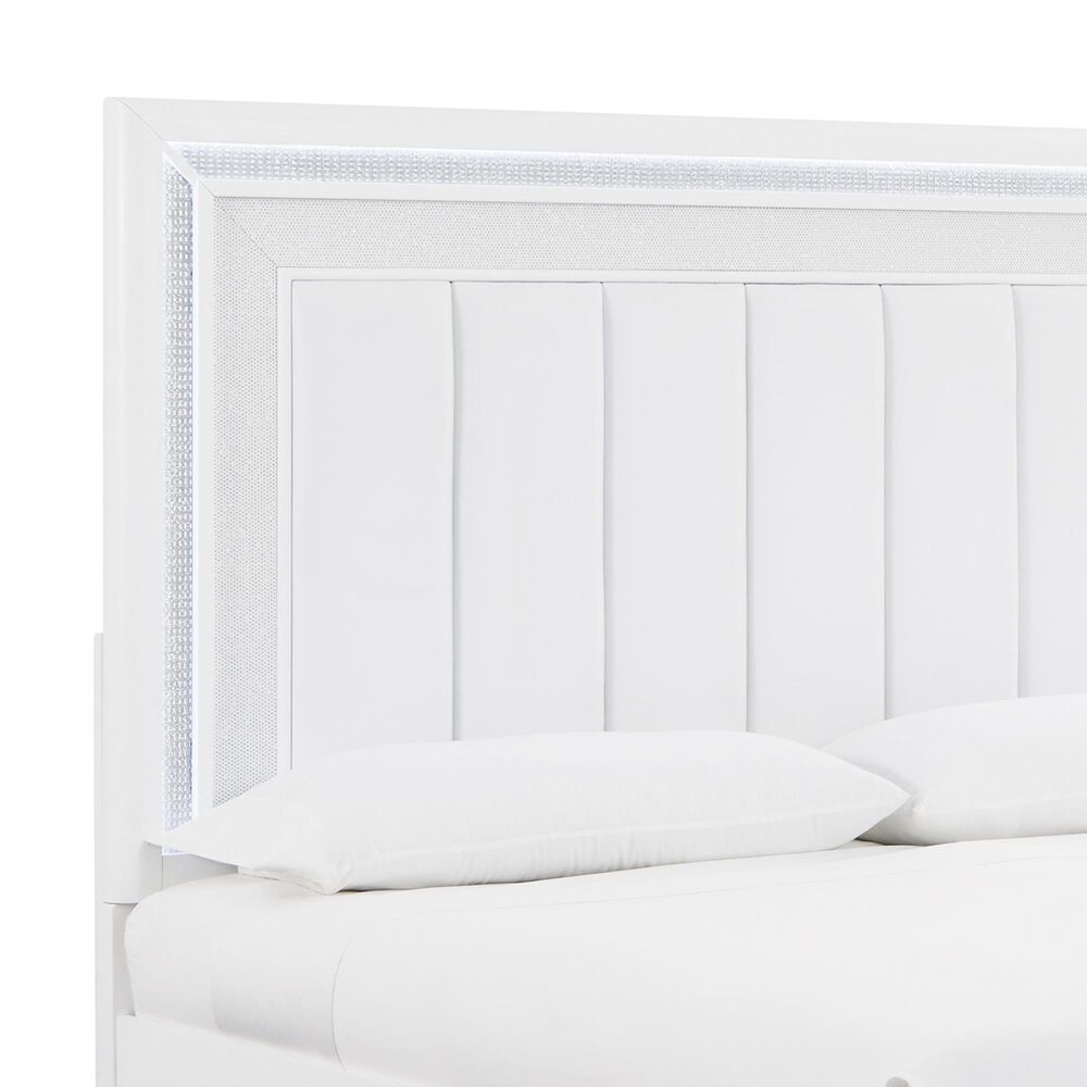 Millenium Chalanna Queen Upholstered Storage Bed in White, , large