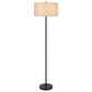Cal Lighting Octavia Pole Lamp with White Paper Shade in Black, , large