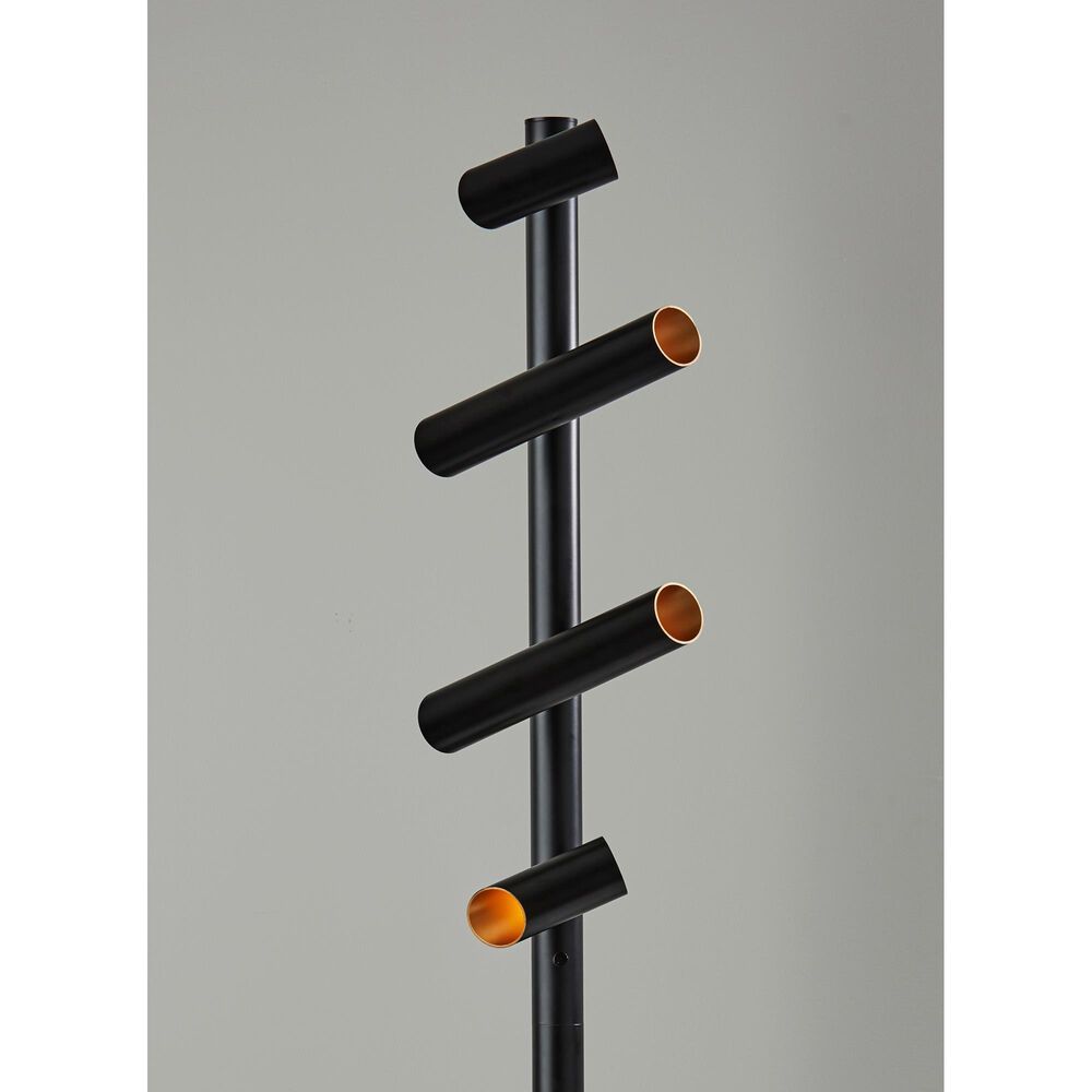 Adesso Tyler LED Floor Lamp in Black, , large